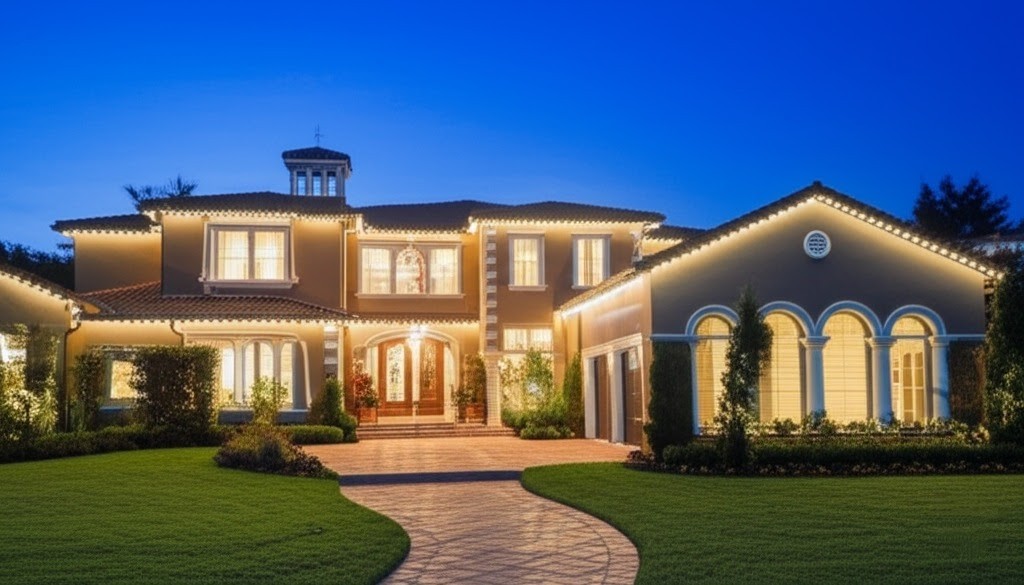 Permanent lighting systems create year-round curb appeal for San Diego homes.
